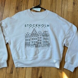 Abercrombie Stockholm Sweden Soft Ivory Crewneck Sweatshirt Small